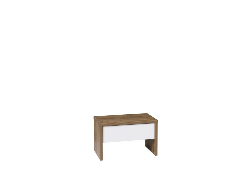 noční stolek LENNOX farba dub burgundský / bílá