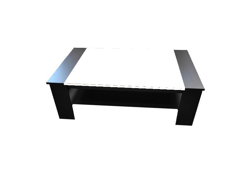 Kasvo BERN konferenční stůl  plát bílý /nohy černé Šířka 120 cm