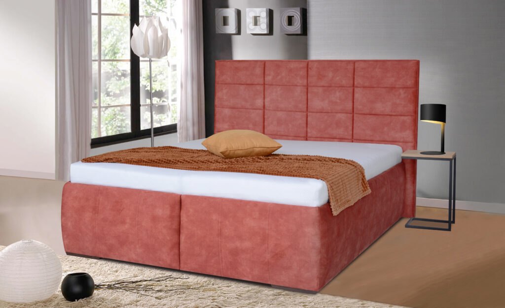 Kasvo postel ALICE 120x200 cm bordó / bordó vzor Šířka 120 cm