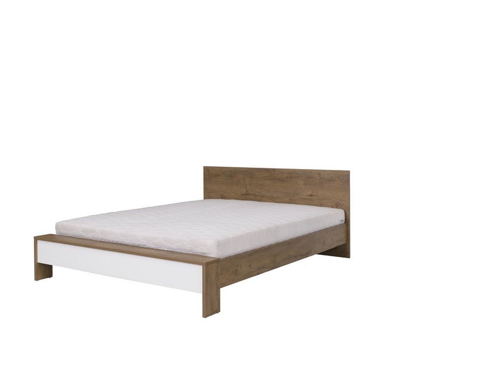 postel LENNOX farba dub burgundský / bílá
