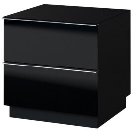 Tv stolek HEMI 38 černá / černé sklo farba černá / černé sklo