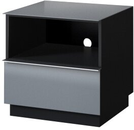 Tv stolek HEMI 37 černá / šedé sklo farba černá / šedé sklo