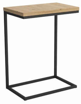 Kasvo PEN (PERINO) odkládací stolek mramor světlý/ černá konstrukce Šířka 51 cm