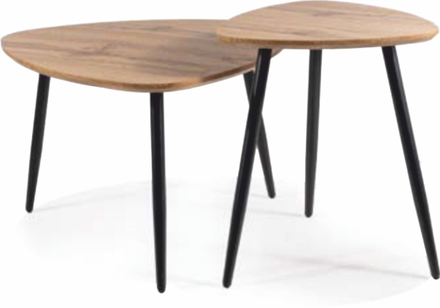 Kasvo TINA (TWIN) konferenční stolek dub artisan / černé nohy Materiál MDF